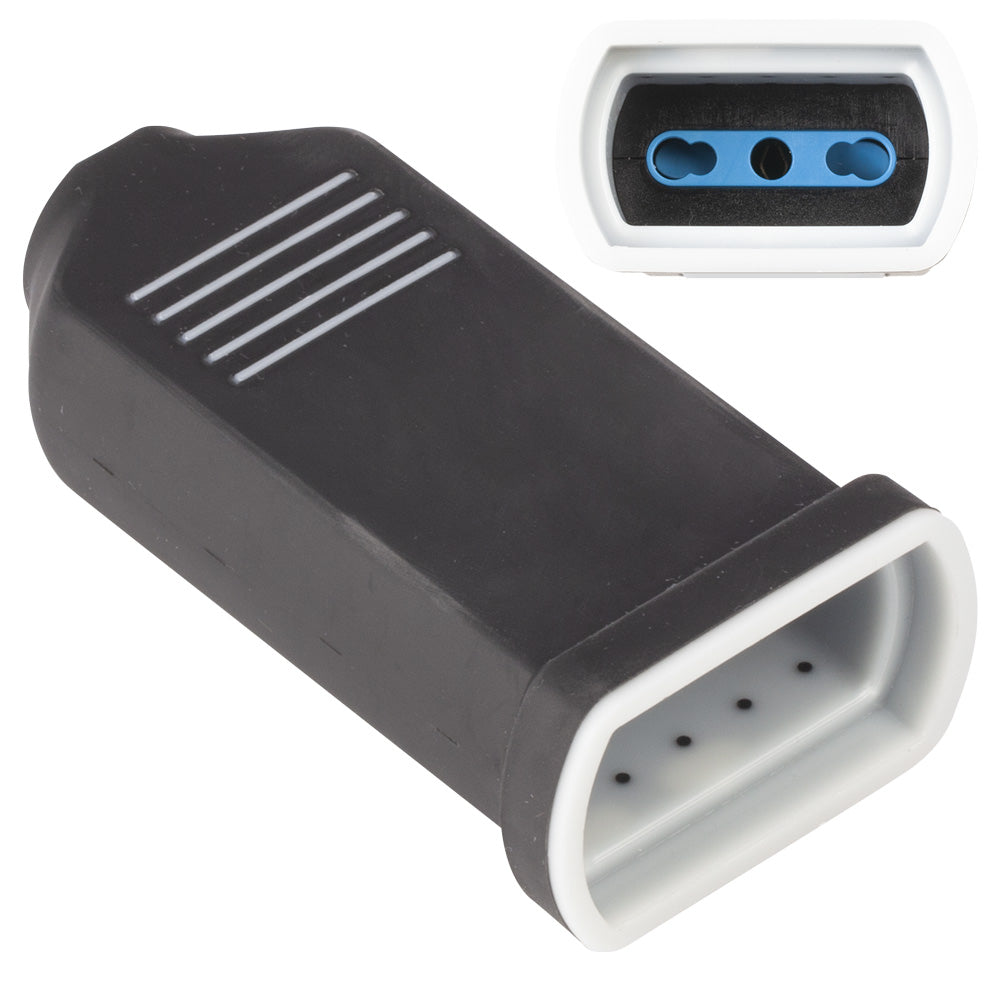 Presa in gomma 10/16 A 2P+T 250 V Polypool Presa in gomma 10/16 A 2P+T 250 V Polypool